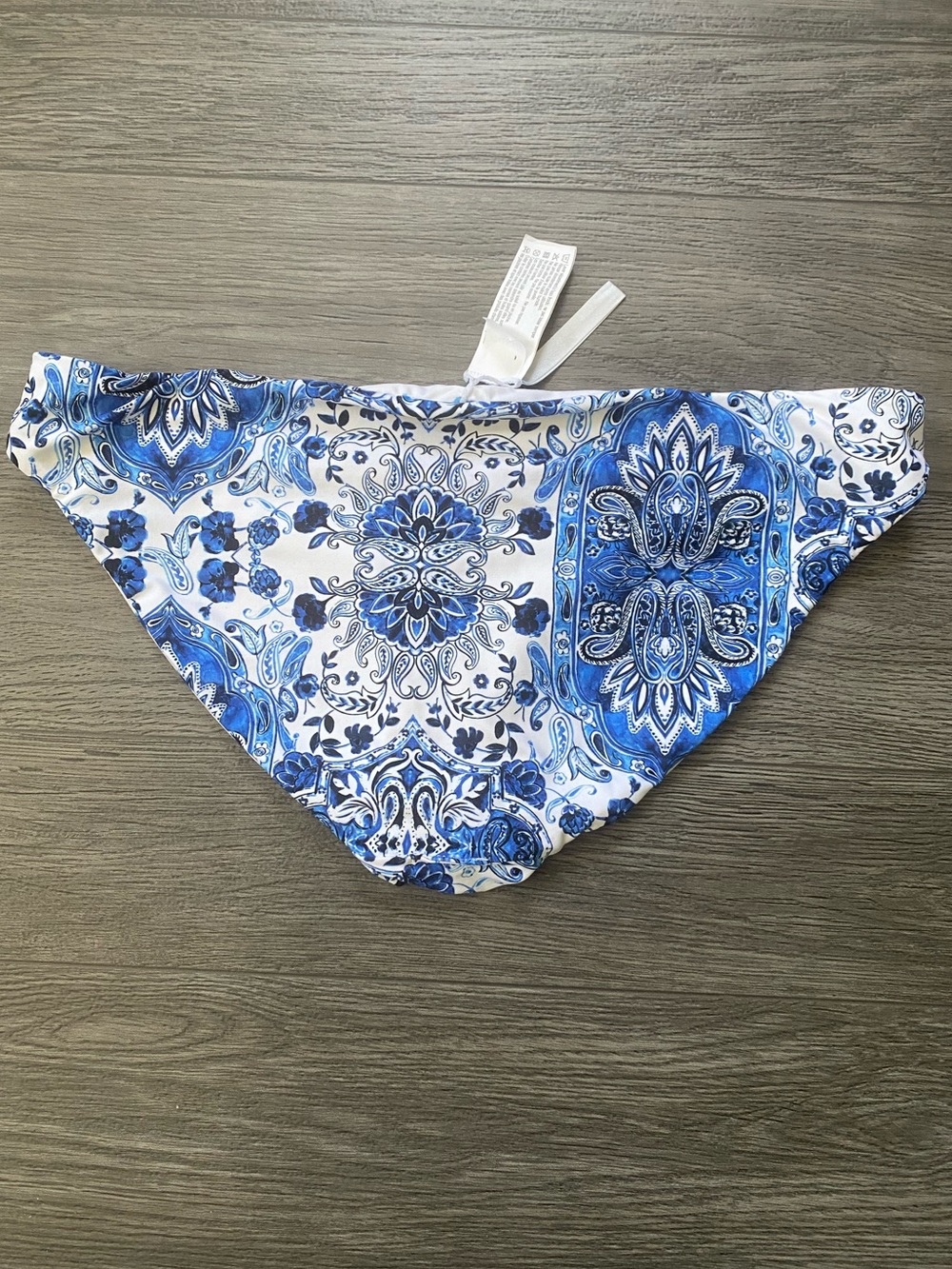 Seafolly White & Blue reversible Paisley Bikini Bottom